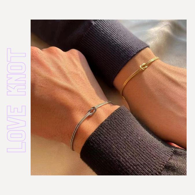 LOVE KNOT Armband in Silber – Minimalistisches Armband für Damen & Herren von TREND Kollektiv
