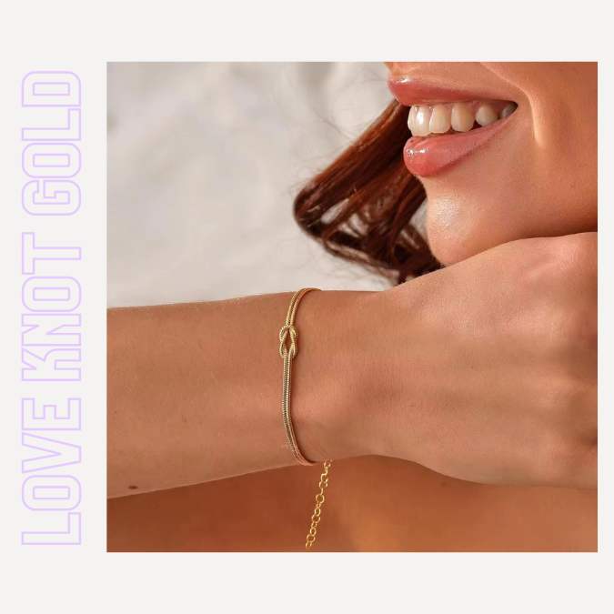 LOVE KNOT Armband in Gold – Unisex Schmuck 14K vergoldet von TREND Kollektiv