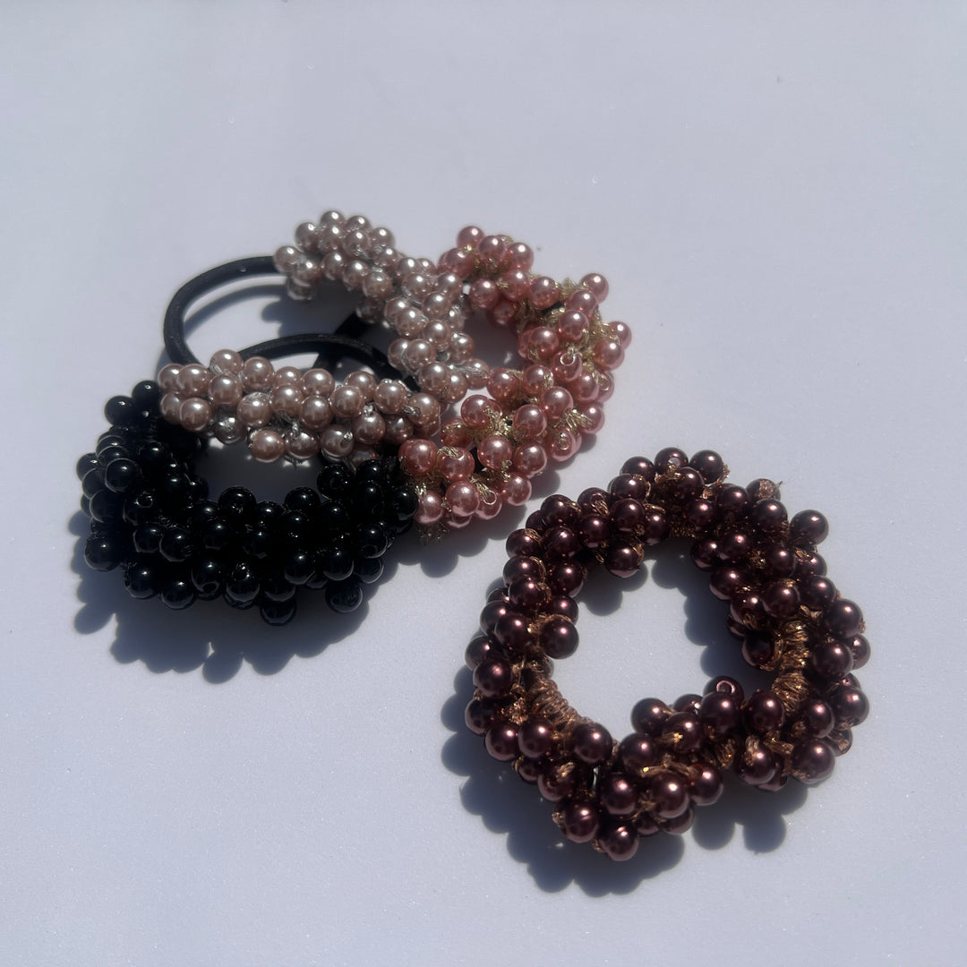 Pearl Pops Haargummis in Braun- und Cremetönen – Coffee & Cream von TREND Kollektiv"