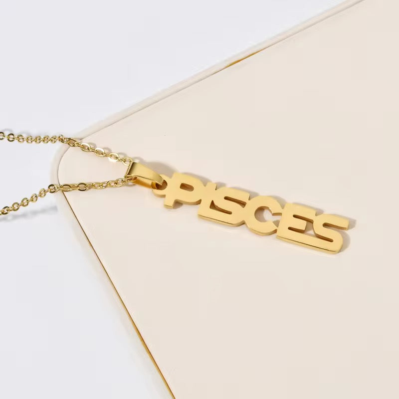 Pisces (Fische) Sternzeichen Kette – 18K