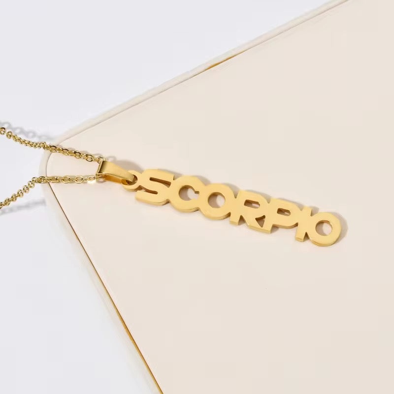 Scorpio (Skorpion) Sternzeichen Kette 18k