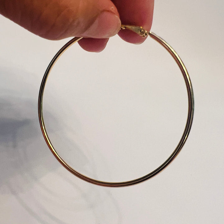 Minimalistische Edelstahl-Creolen vergoldet – Größe 60 mm