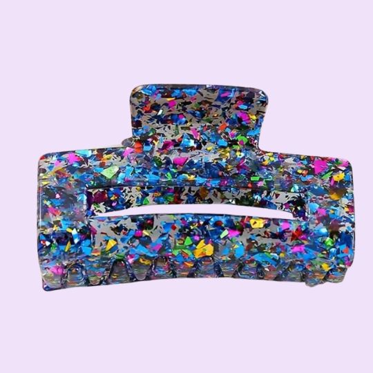 Midnight Sparkle Haarclip mit buntem Glitzer – 8 cm Clip von TREND Kollektiv