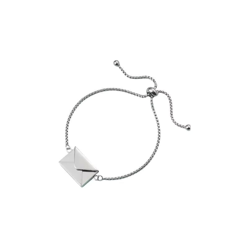 LOVE LETTER 18k Envelope Armband in Silber  – TREND Kollektiv