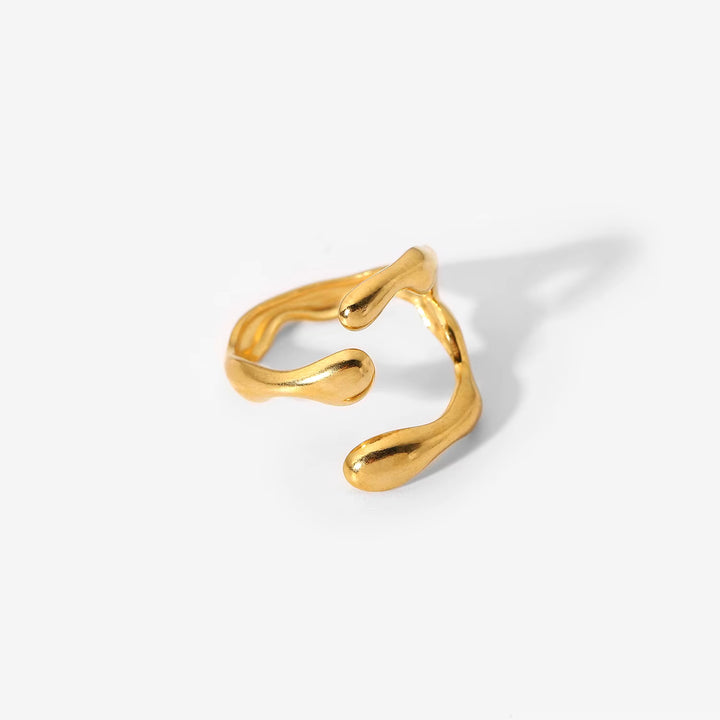 Größenverstellbarer MOLT Ring aus 18K-vergoldetem Edelstahl in Gold