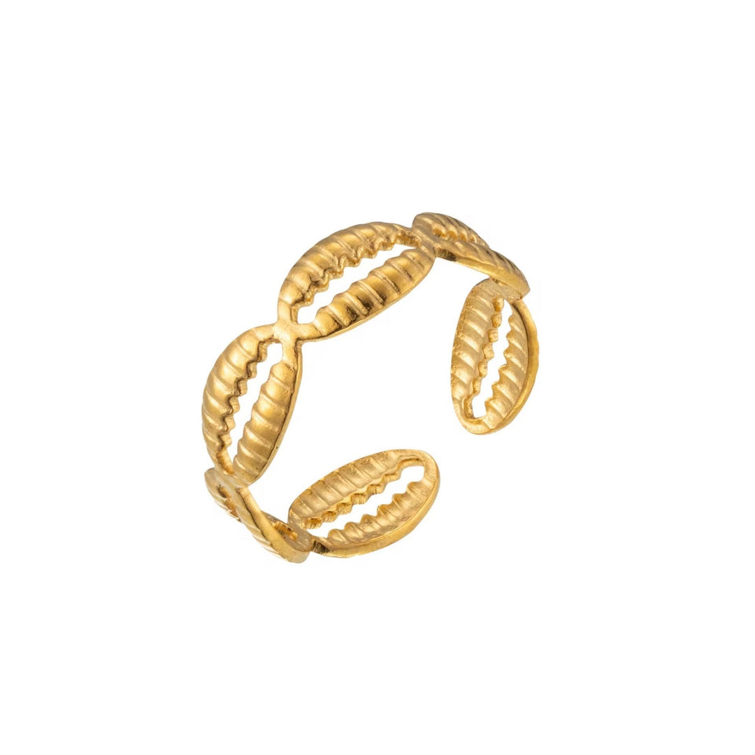 Vergoldeter Muschel Ring OCEAN GLOW von TREND Kollektiv

