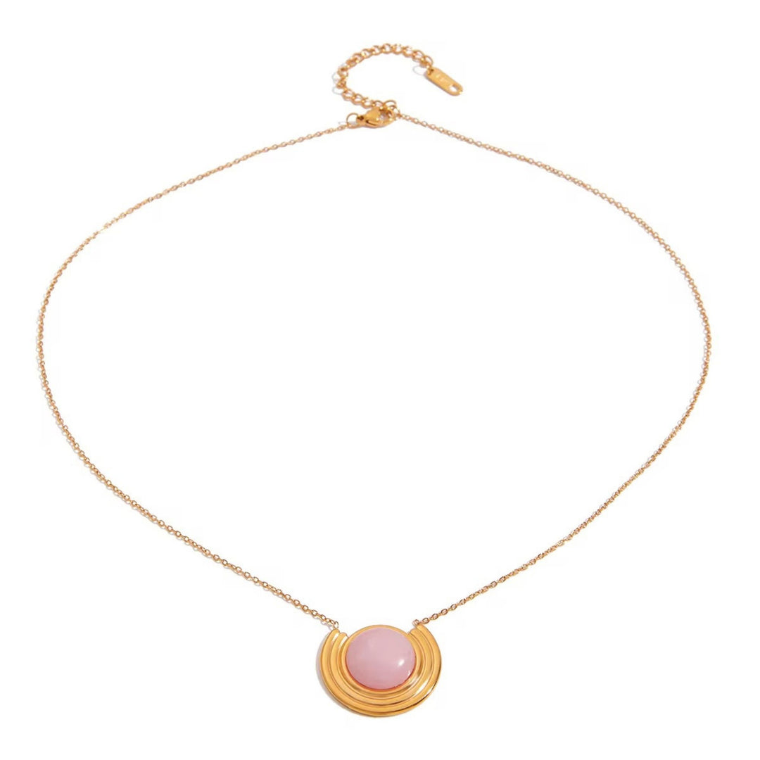 Vergoldete ROSA LUNA Kette mit roséfarbenem Detail von TREND Kollektiv