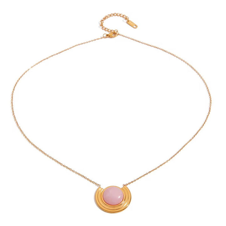 Vergoldete ROSA LUNA Kette mit roséfarbenem Detail von TREND Kollektiv