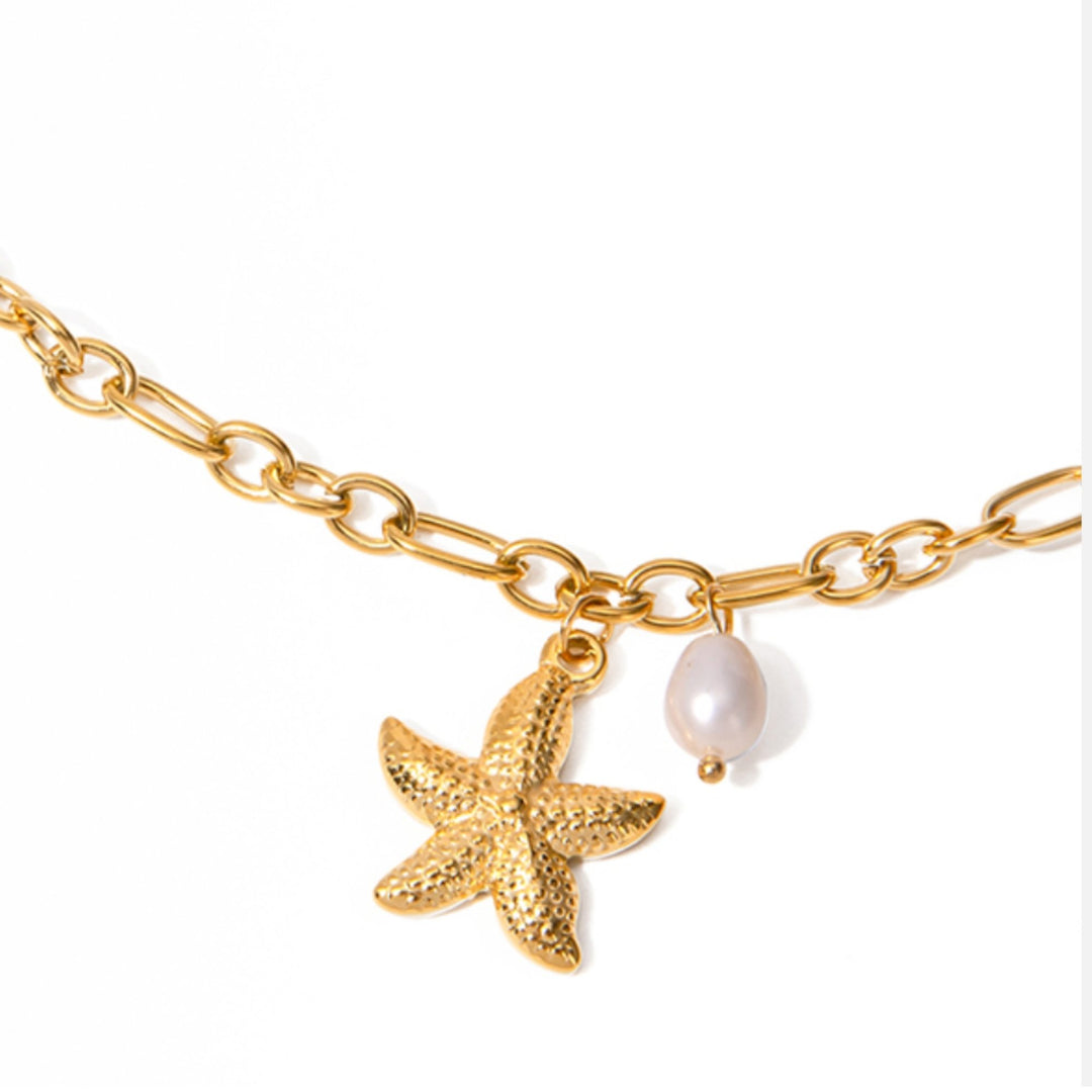 SEA SOUL Necklace von TREND Kollektiv – vergoldete Coastal Kette mit Seestern-Anhänger und sommerlichem Beach-Look