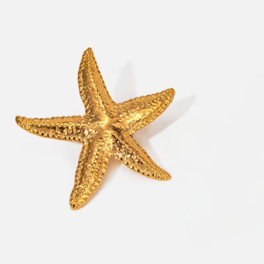 SEA STAR ÉCLAT Ohrringe Gold von TREND Kollektiv mit strukturierter Seesternform