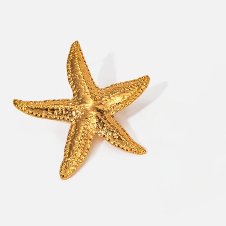 SEA STAR ÉCLAT Ohrringe Gold von TREND Kollektiv mit strukturierter Seesternform