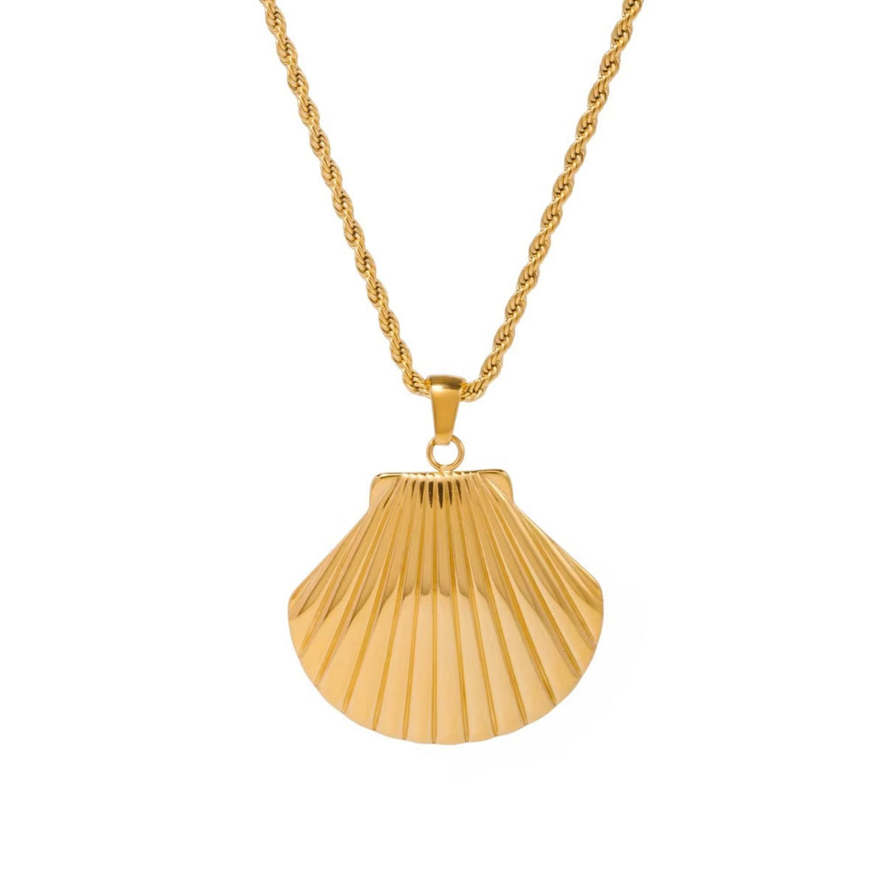 Vergoldete SHELL GLOW Kette mit Muschel-Anhänger von TREND Kollektiv