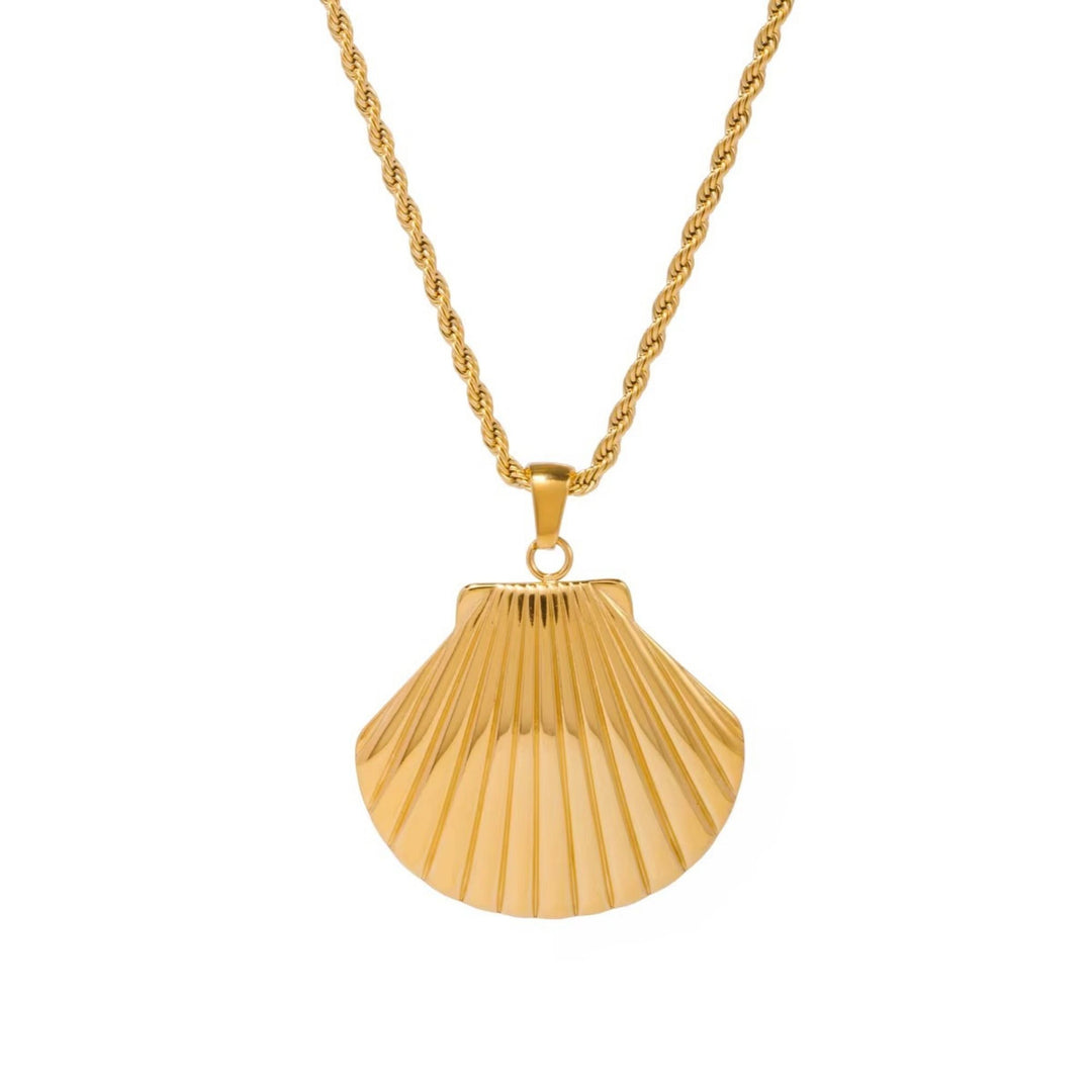 Vergoldete SHELL GLOW Kette mit Muschel-Anhänger von TREND Kollektiv