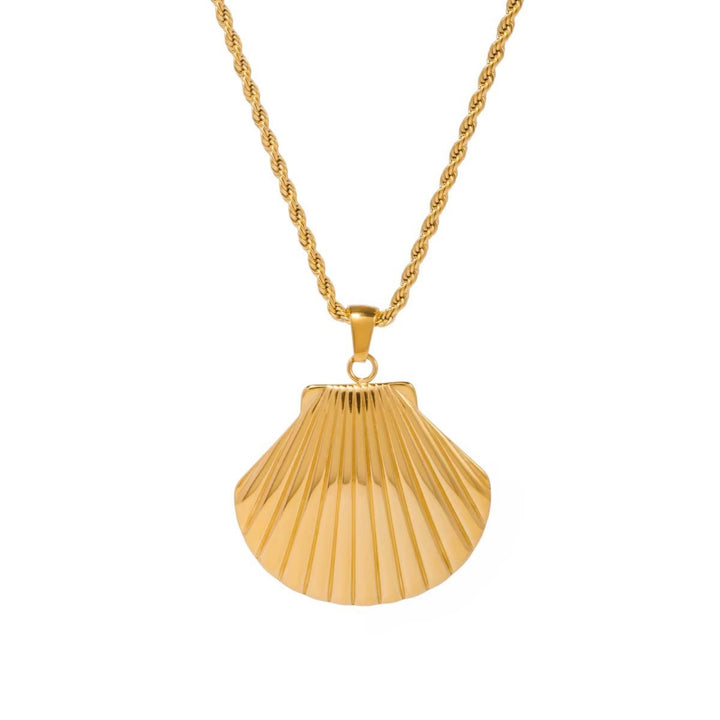 Vergoldete SHELL GLOW Kette mit Muschel-Anhänger von TREND Kollektiv